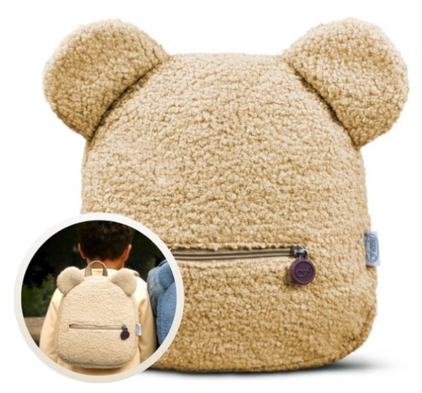 Funnies Rugzak Teddy met Oortjes Cream met naam