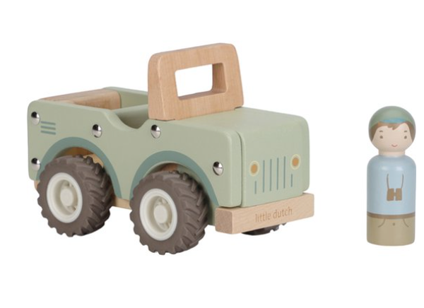 Little Dutch Houten safari auto met naam