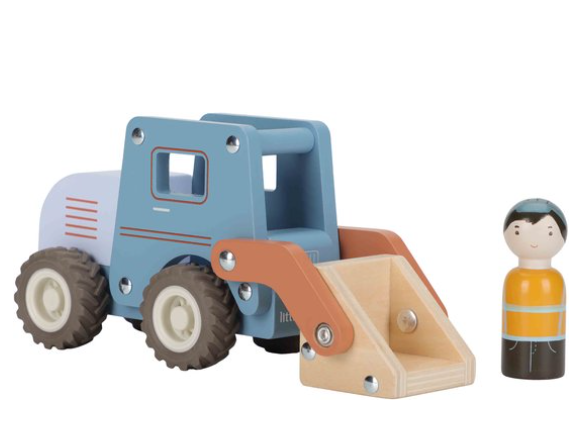 Little Dutch houten Graafmachine inclusief naam