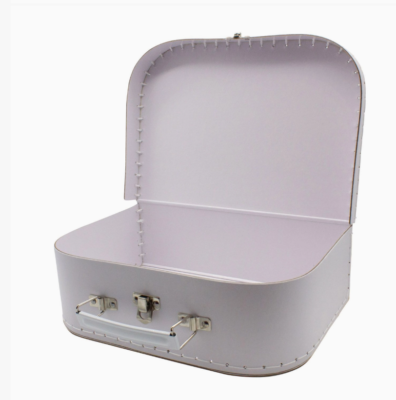 Koffer 30 cm wit inclusief naam/geboortedatum