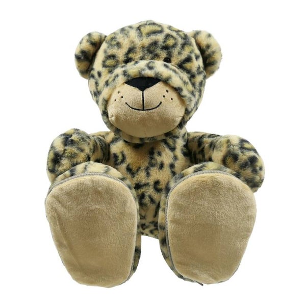 Luipaard 40 cm met naam/geboortedatum op zooltjes