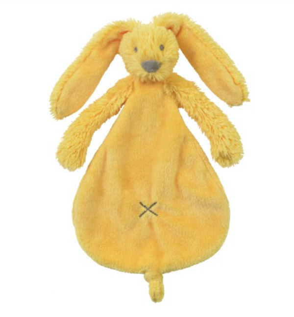 Knuffeldoekje Rabbit richie Yellow inclusief naam en geboortedatum