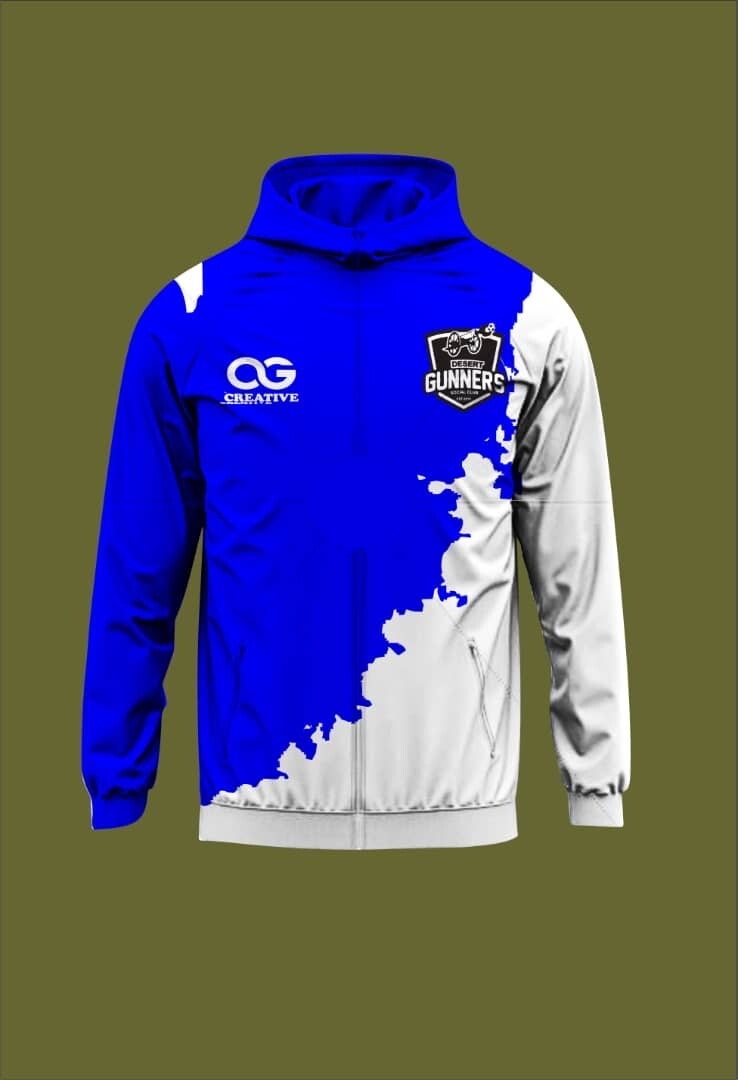 Desert gunners blue and white jacket
