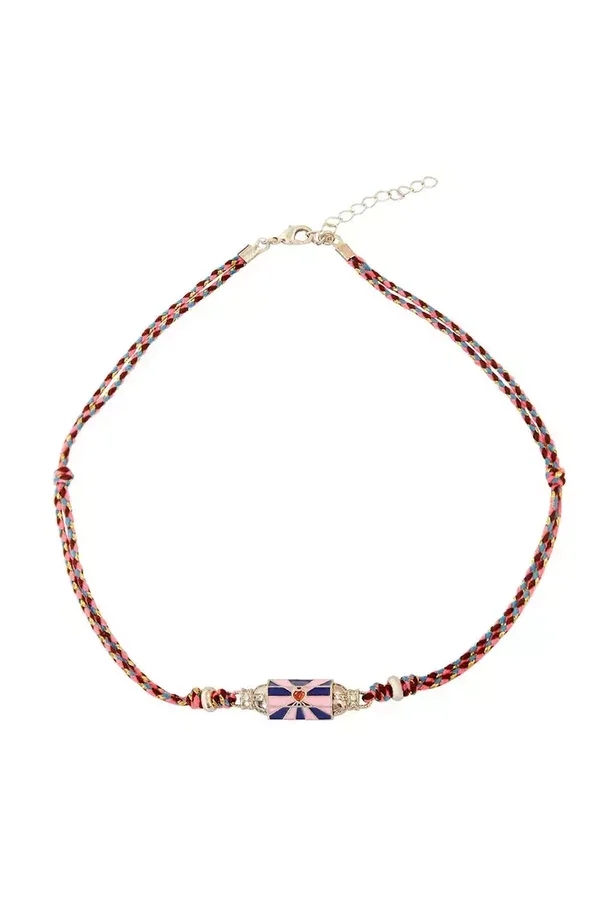 ketting zilver/roze