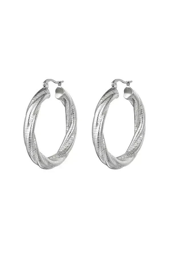 zilvere hoops