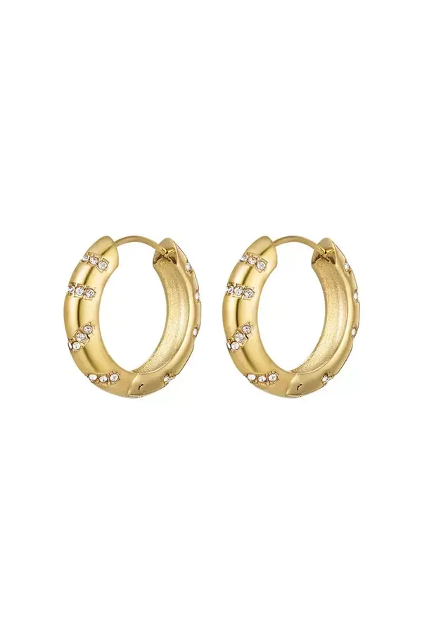 gouden hoops steentjes