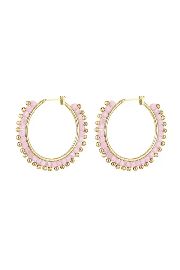 Miami oorbellen roze