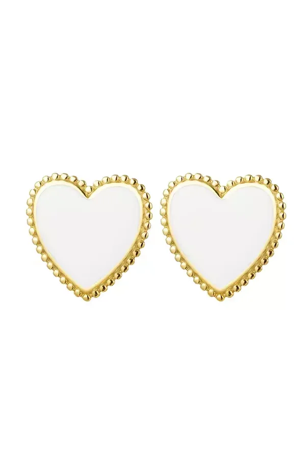 Forever Love Oorbellen Wit