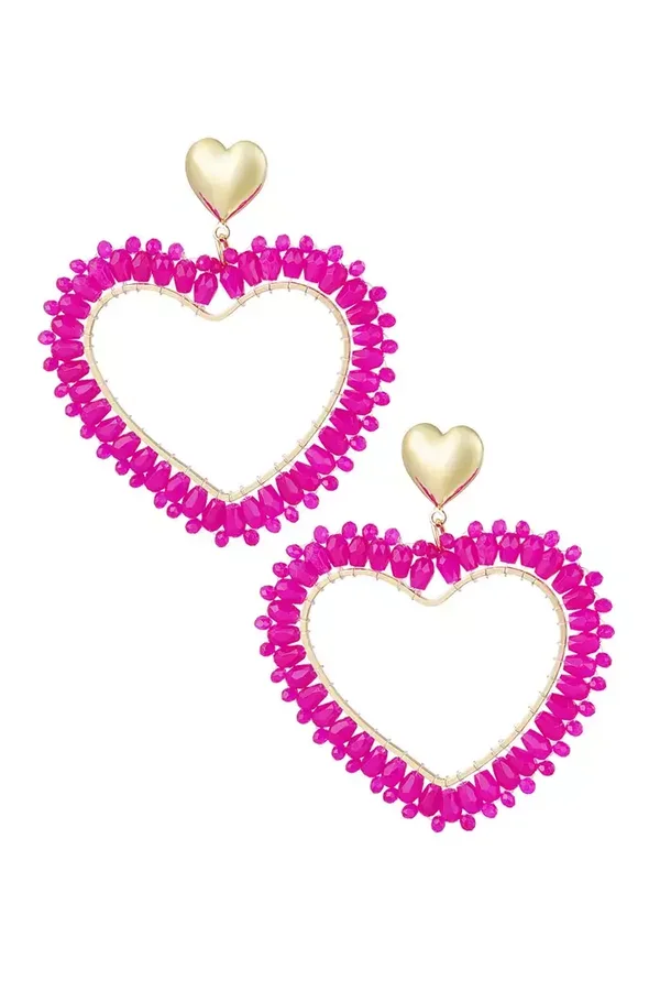 Grace oorbellen roze