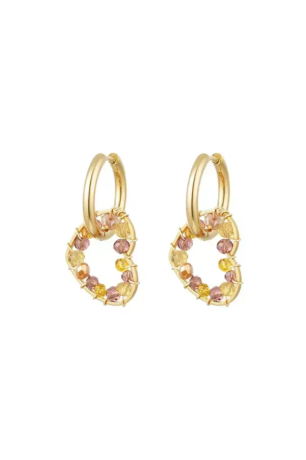 gouden oorbellen beige