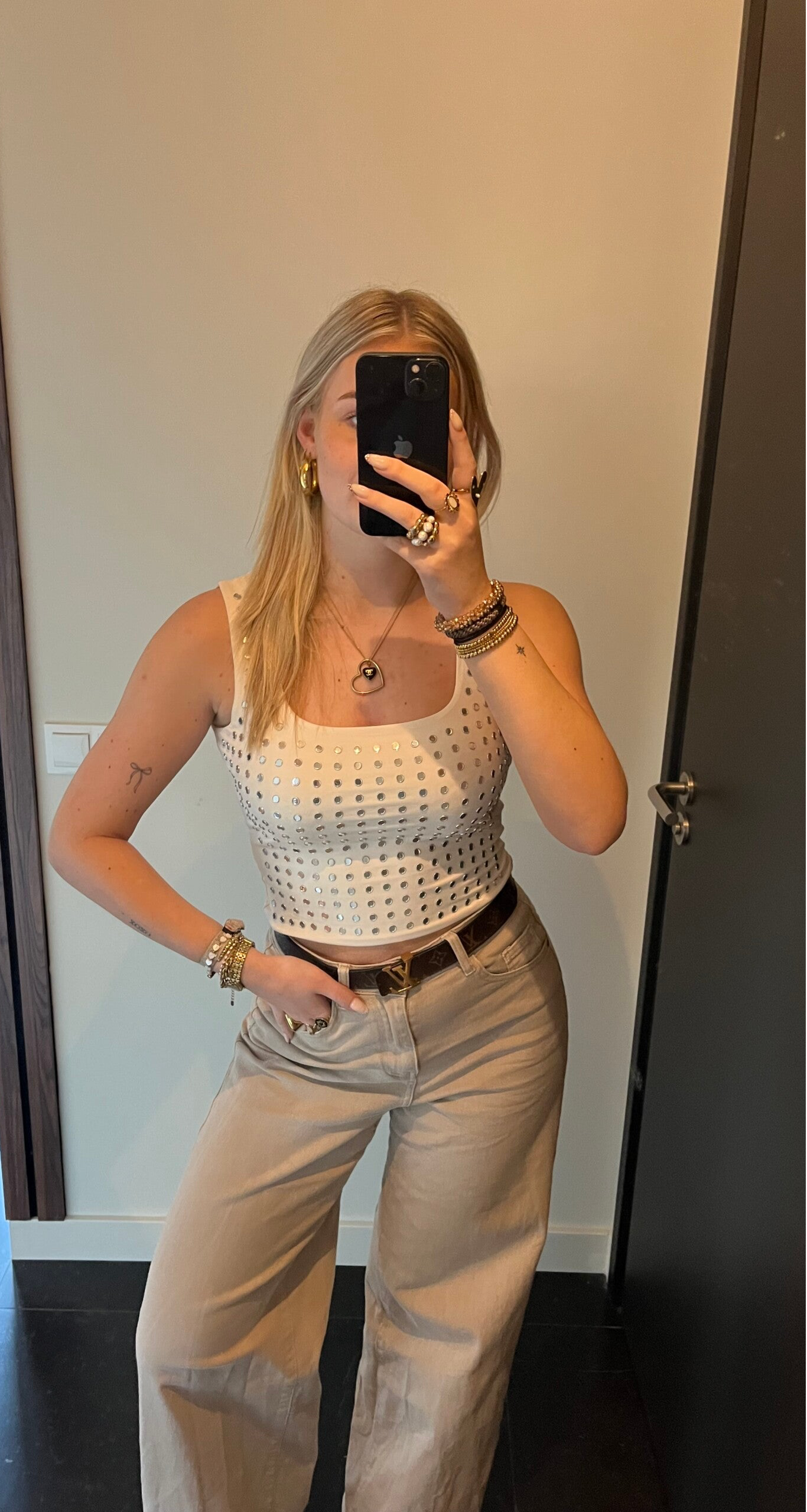 Serena Studs Top White