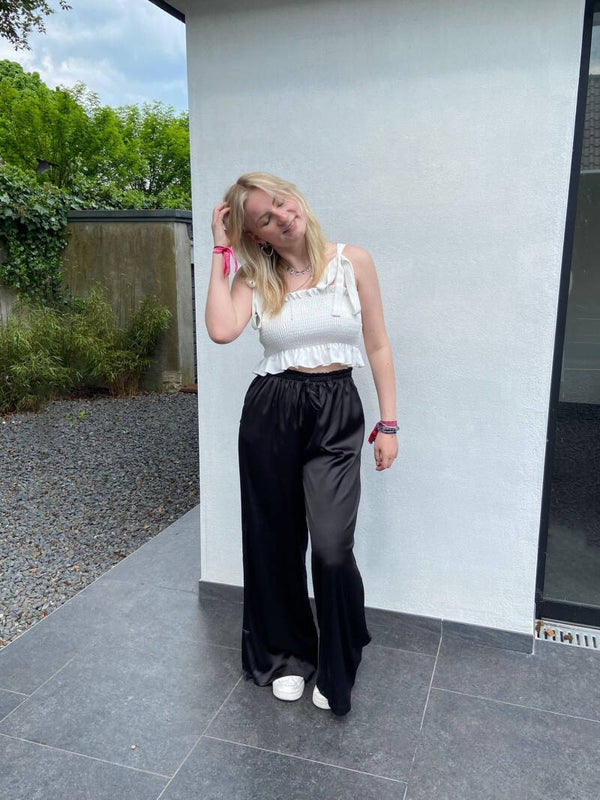 Satin Pants Black