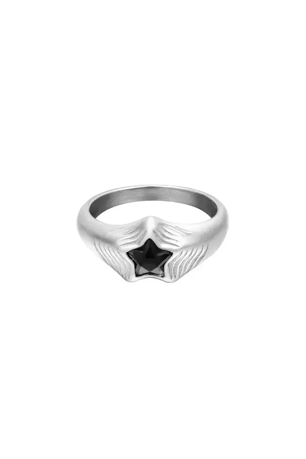 sterren ring zilver maat 17