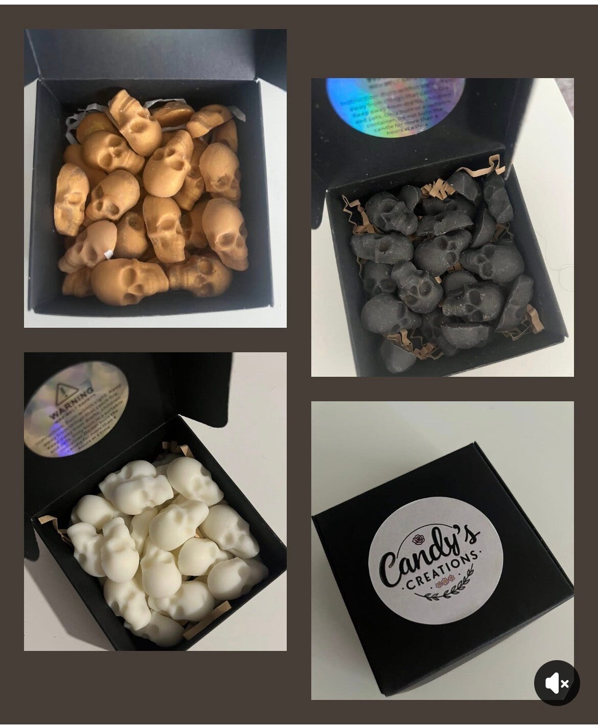 ‘Lost My Head’ x30 Mini Skull Soy Wax Melts / Scoopies