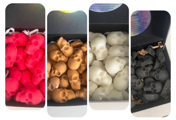 ‘Lost My Head’ x30 Mini Skull Golden Soy Wax Melts / Scoopies