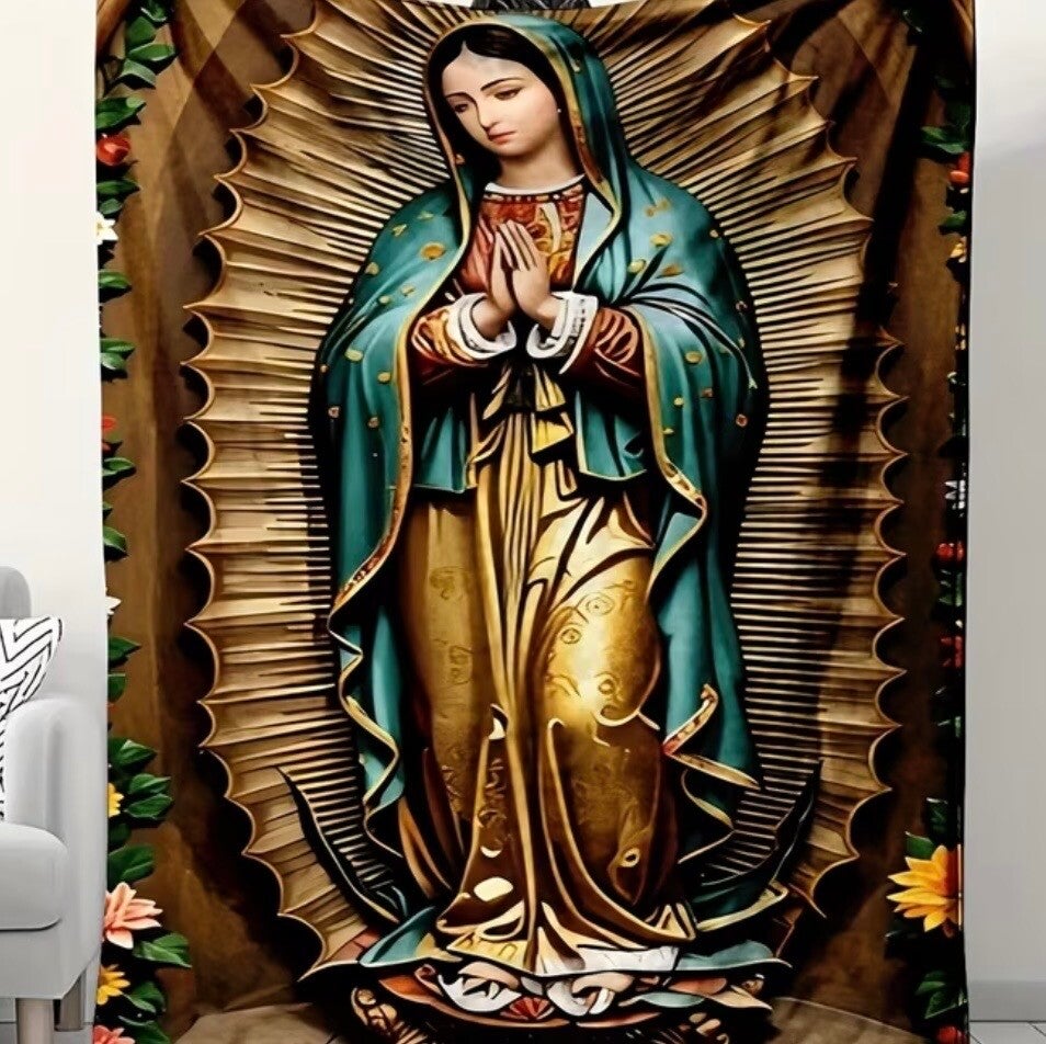 Virgin Mary Print Blanket