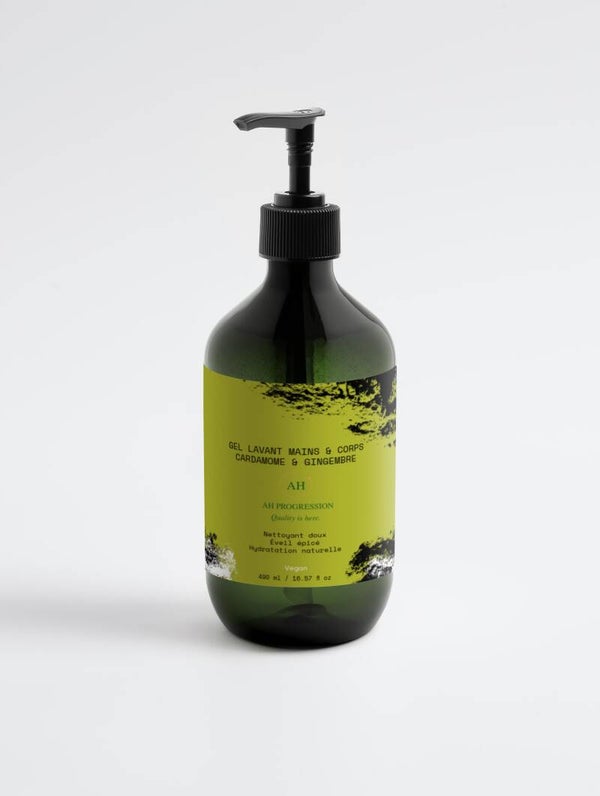 Gel lavant mains et corps, cardamome & gingembre, BIO/VEGAN