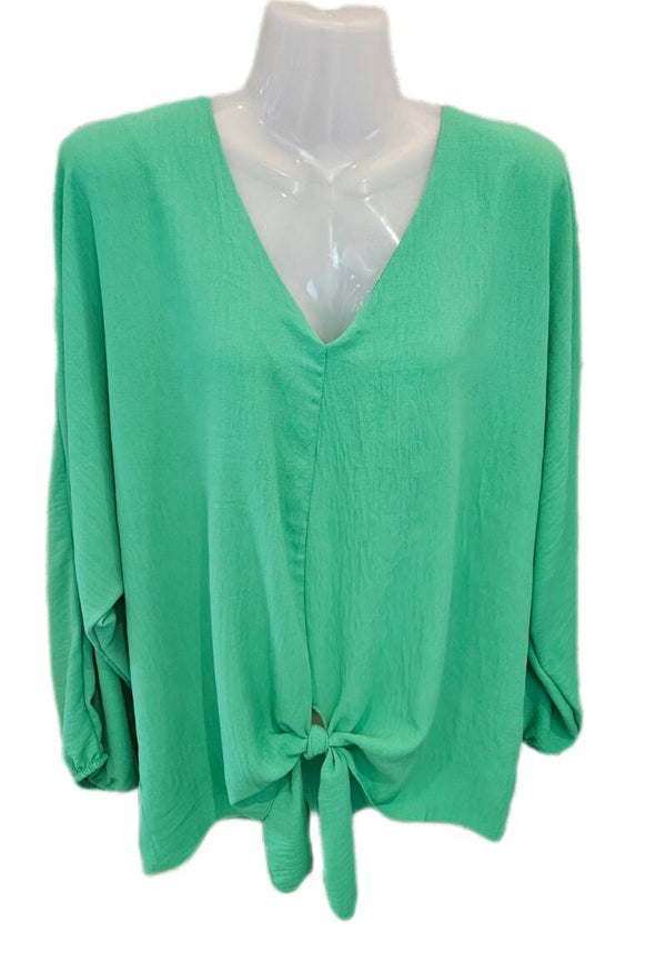 1003-BL  Blouse onderkant strik