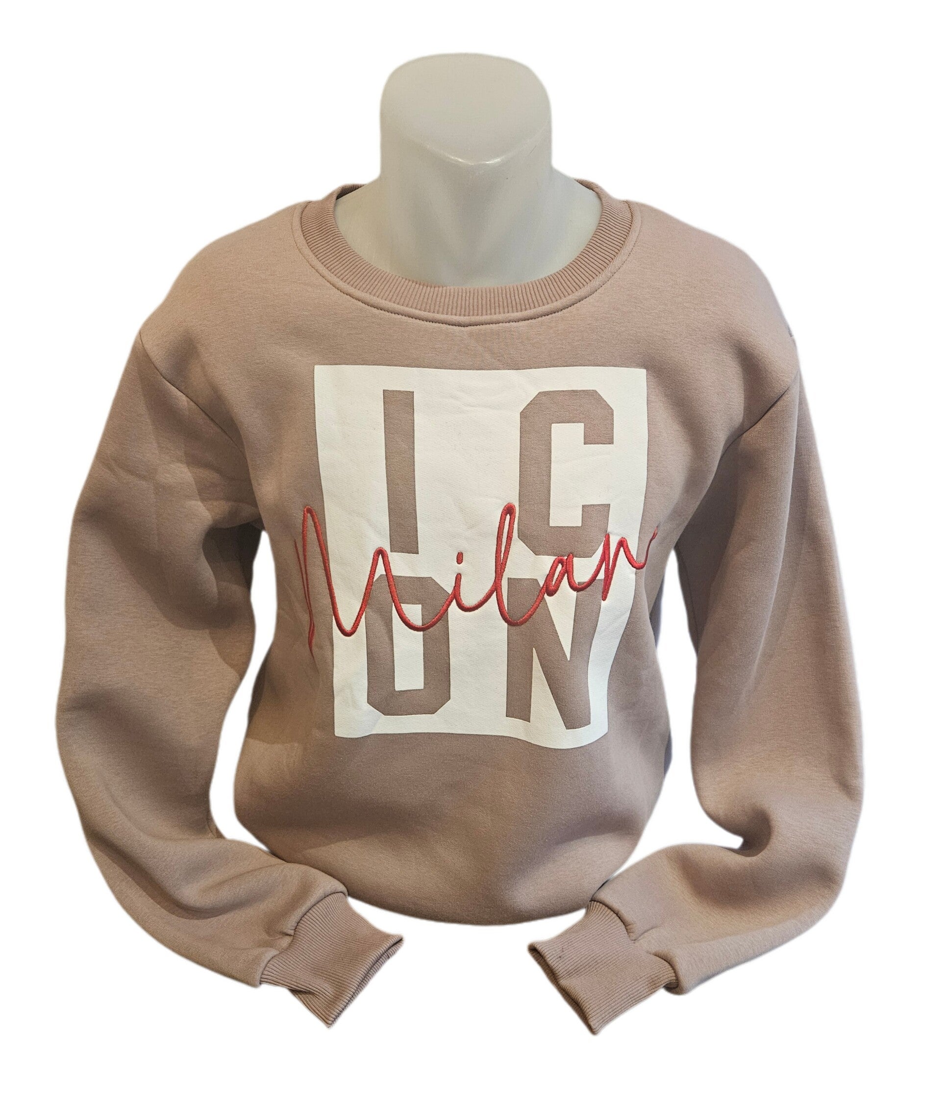 235-HTR  Sweater opdruk icon milano