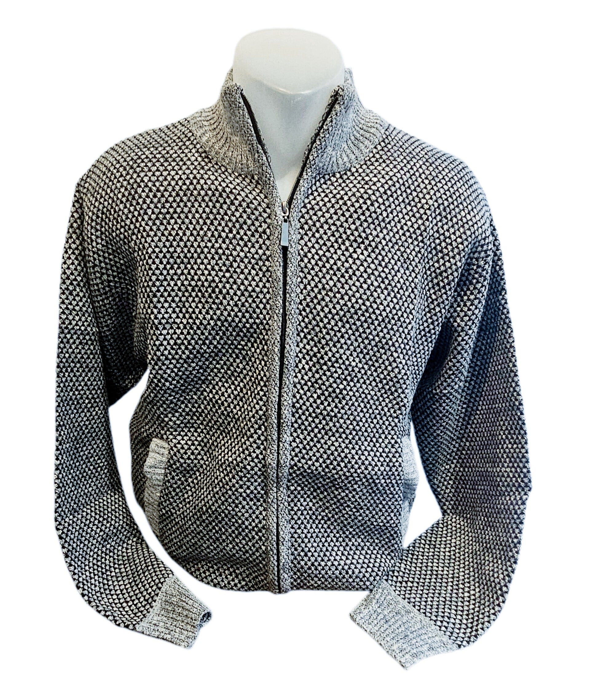 306-HVE  Gebreid vest gevoerd