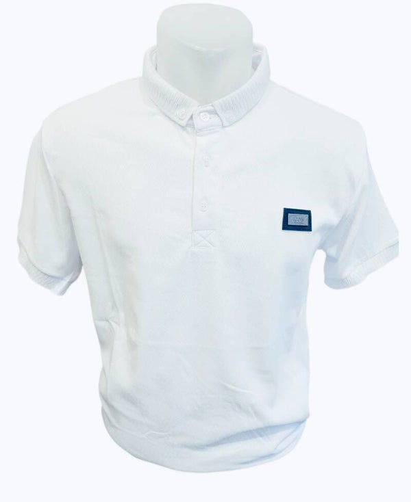 318-SHS  Polo met gebreid boord