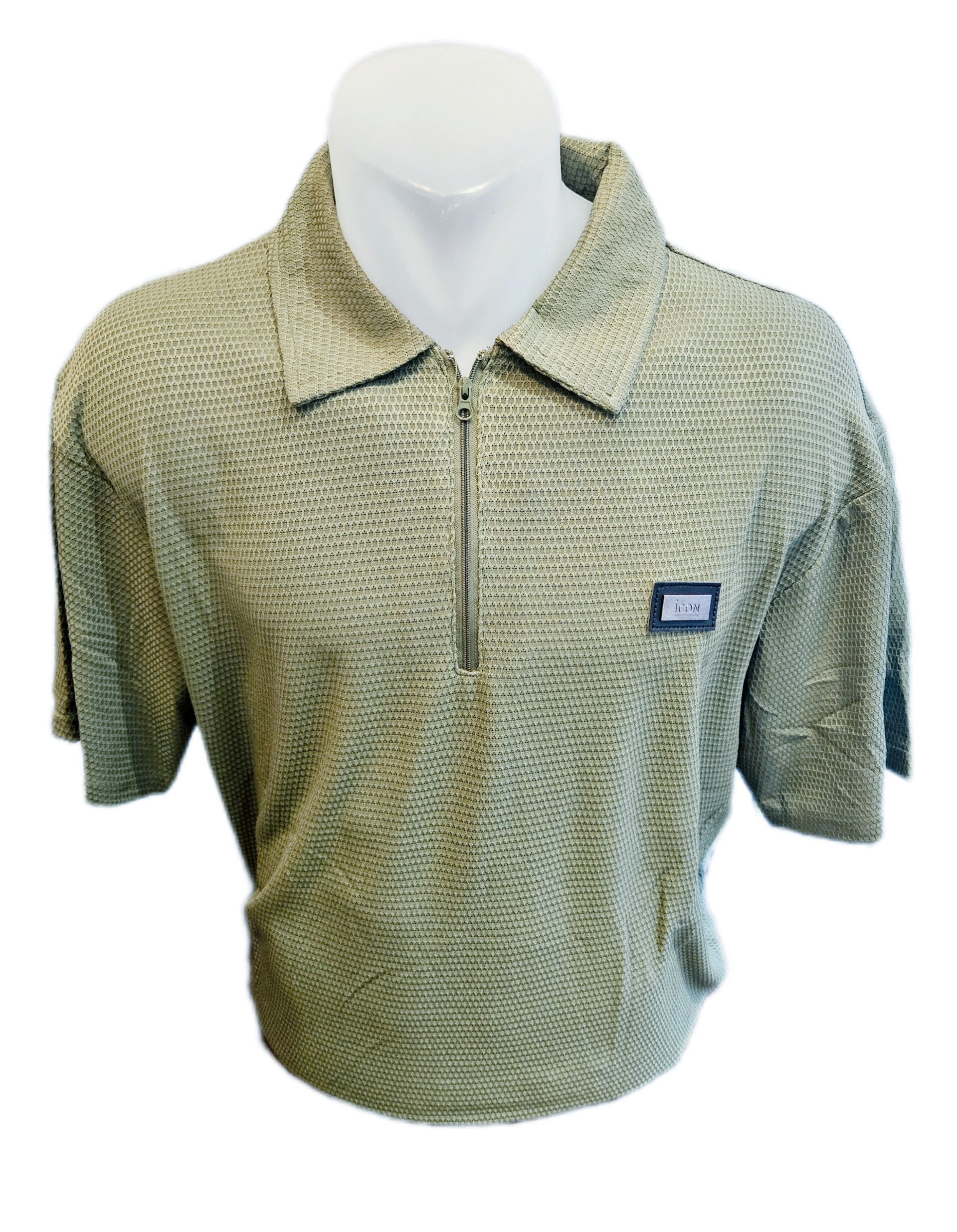 324-HSH  Polo met ritssluiting