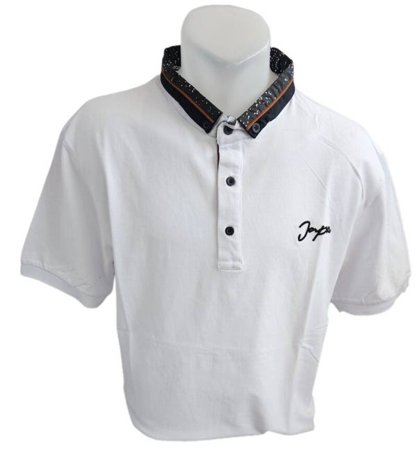 327-HSH  Polo met gekleurd boord