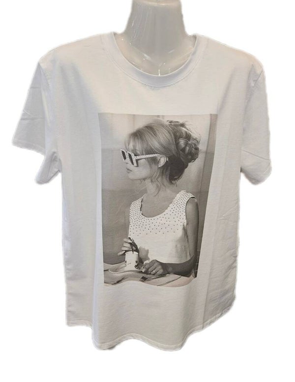 395-SH  Shirt opdruk Birgitte Bardot