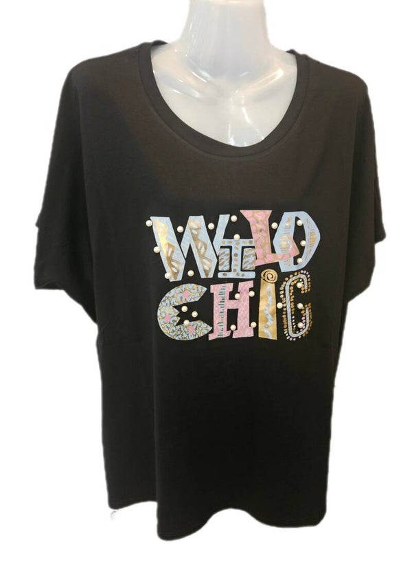 402-SGHR  Shirt opdruk Wild Chic