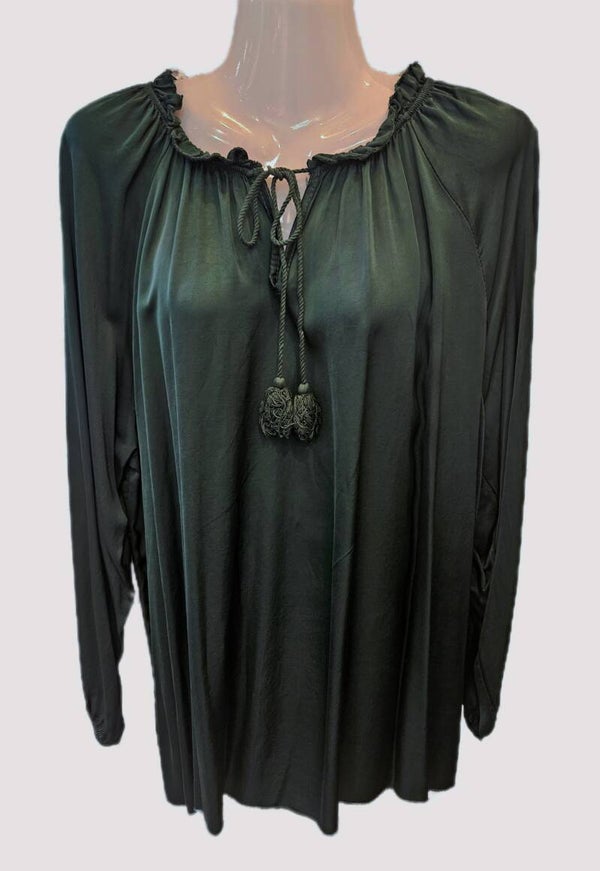 976-BL  Satijnen blouse