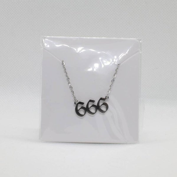 Angel number necklace 666 silver