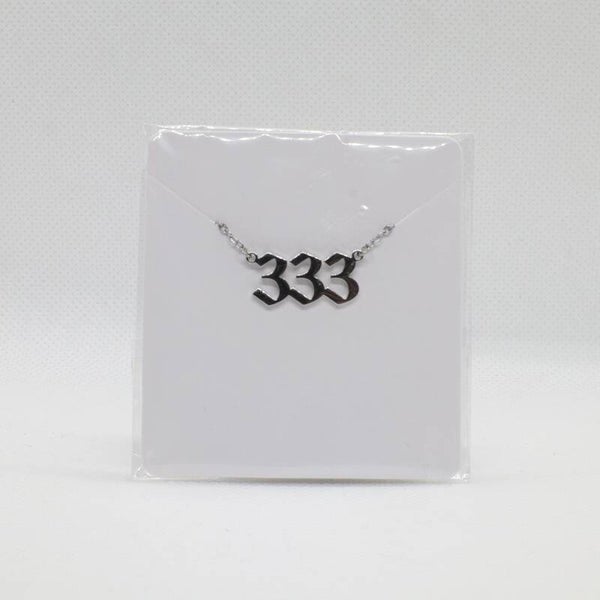 Angel number necklace 333 silver