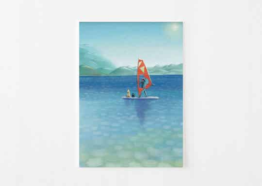 Darshi Card 'surf dream at Veerse dam'