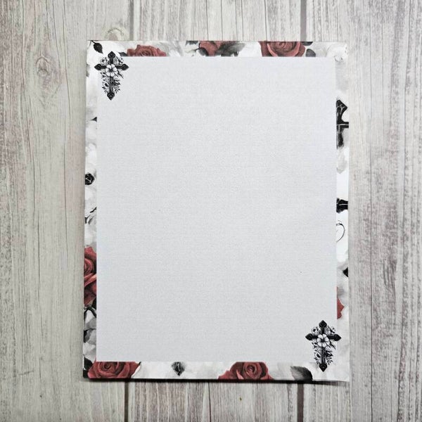 Crosses and Roses Notepad