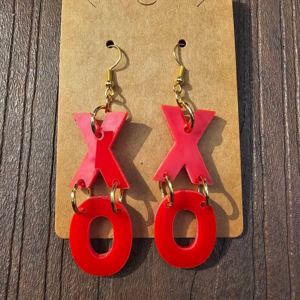 XO Acrylic Earrings