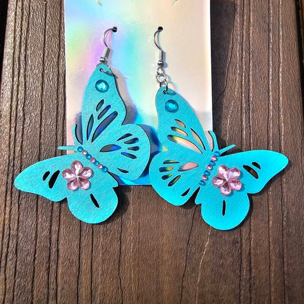 Blue Butterfly Earrings