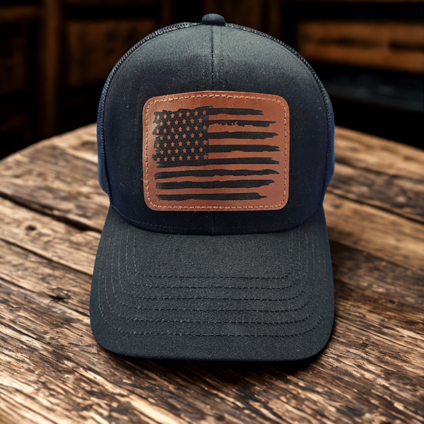 American Flag Patch Hat – Rustic Patriot Edition