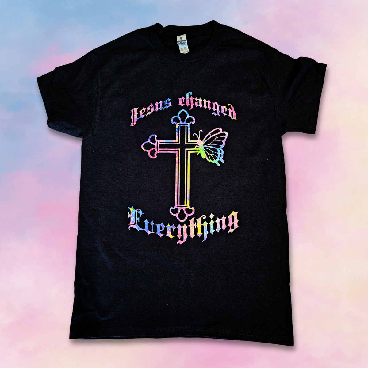 Jesus Changed Everything Splatter HTV Tee