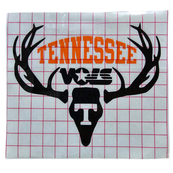Tennessee VOLS Deer Skull Decal