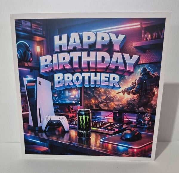 Happy Birthday Brother Card