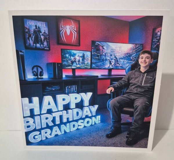 Happy Birthday Grandson Card