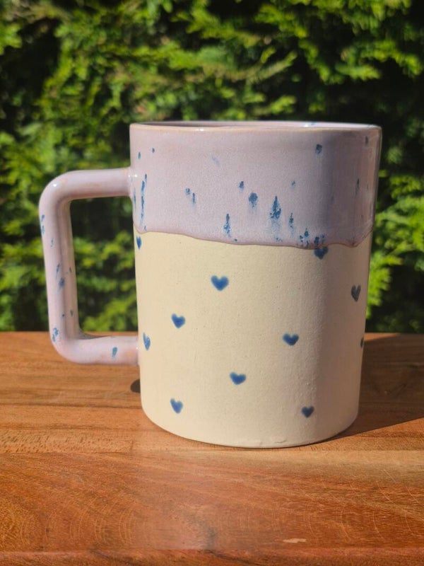 Hartjes theemok paars/blauw