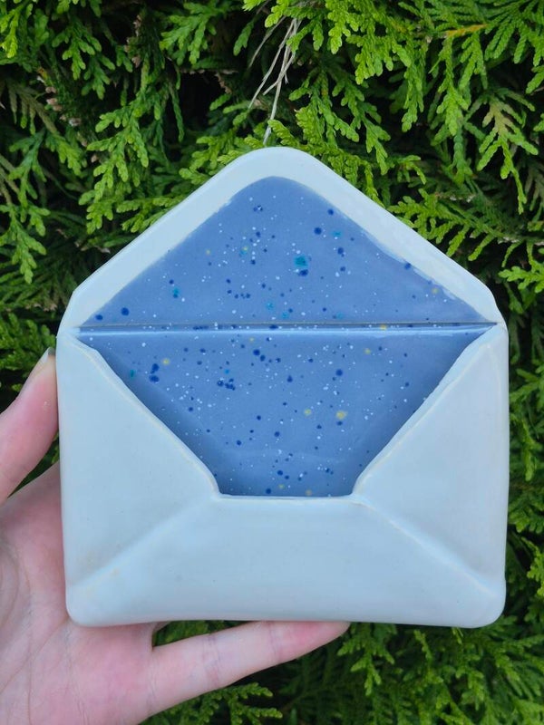 Envelop blauwe spikkel