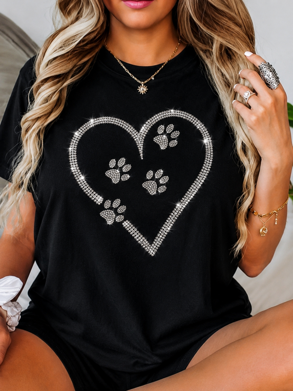 Paws of Love Rhinestone Tee
