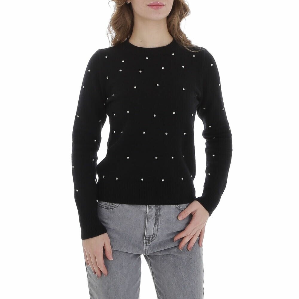 Strickpullover met Strass-steentjes