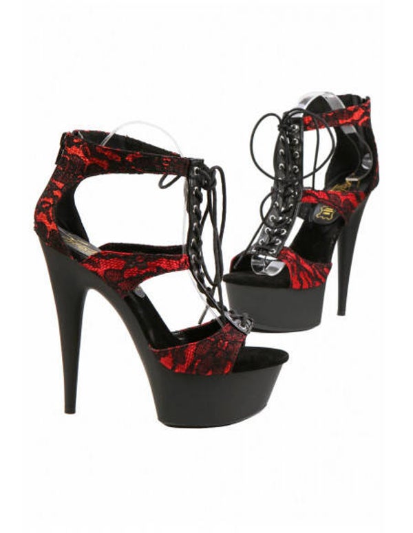 Sexy Veter-Sandalen met Rood Kant-effect en Plateau zool