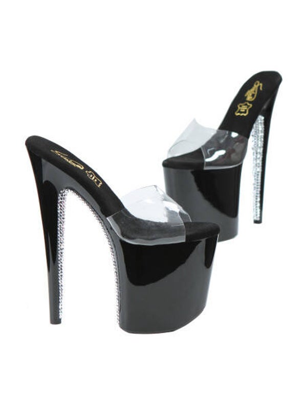 Stiletto Hak Plateau Pumps met Strasstenen
