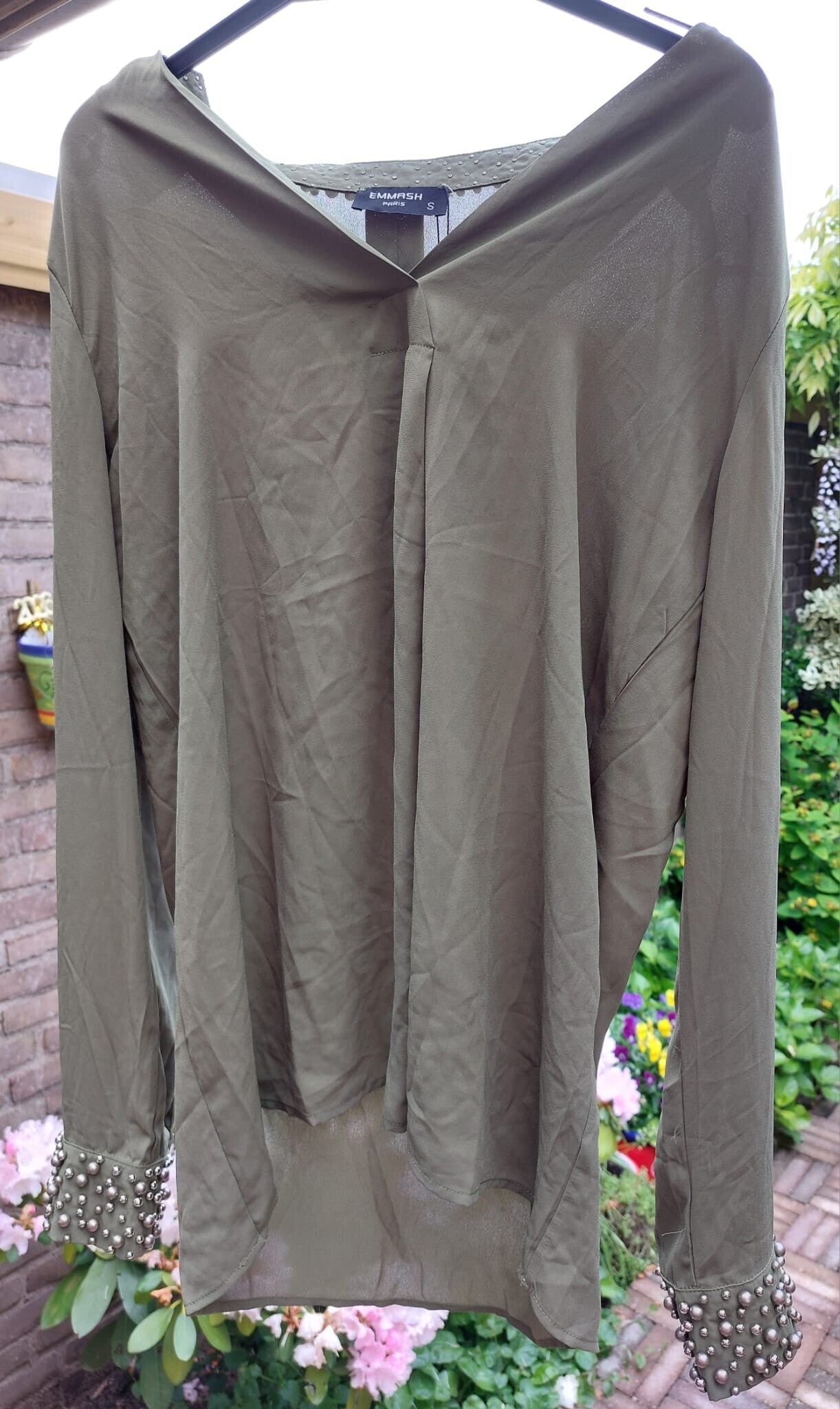 Blouse Lange mouwen met Strass-steentjes