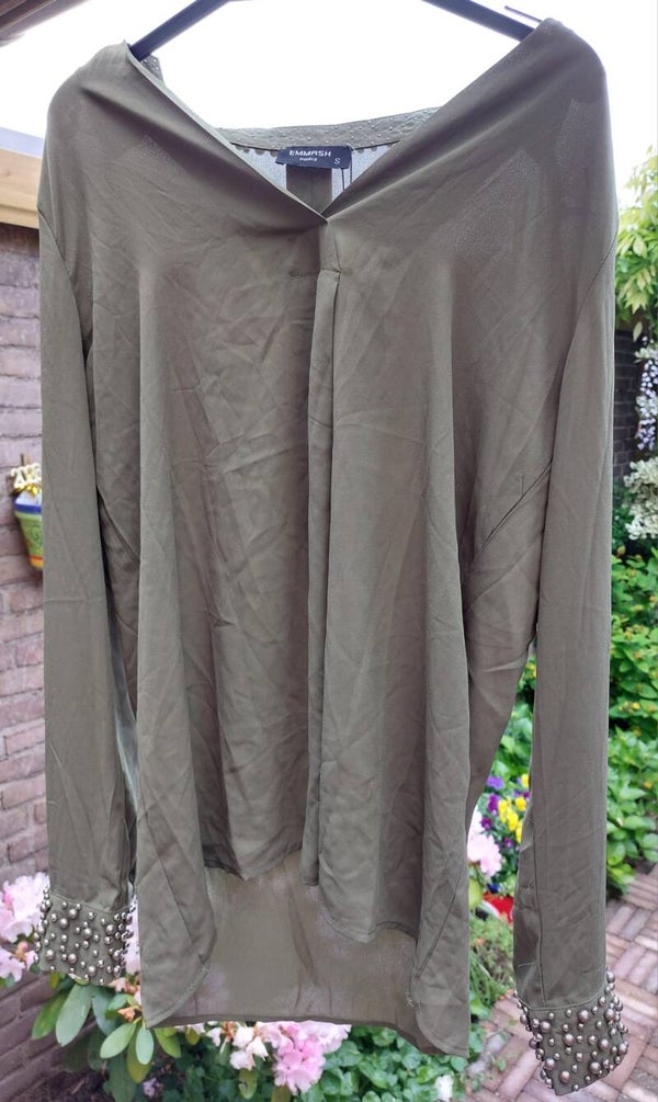 Blouse Lange mouwen met Strass-steentjes