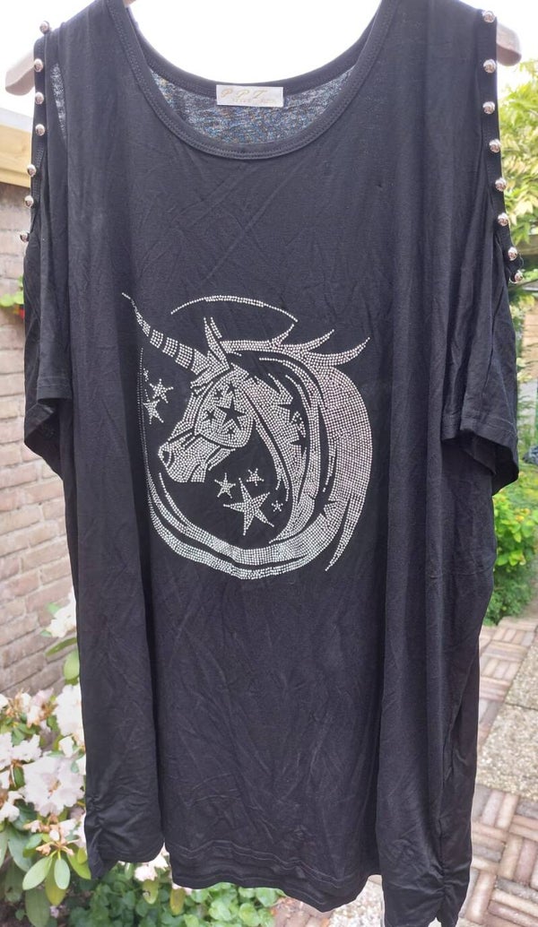 Shirt met Strass-steentjes